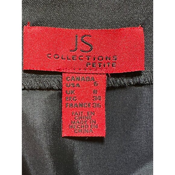 JS Collections Petite Black A-Line Maxi Skirt Size 6 Witchy Goth Halloween READ - Picture 3 of 11